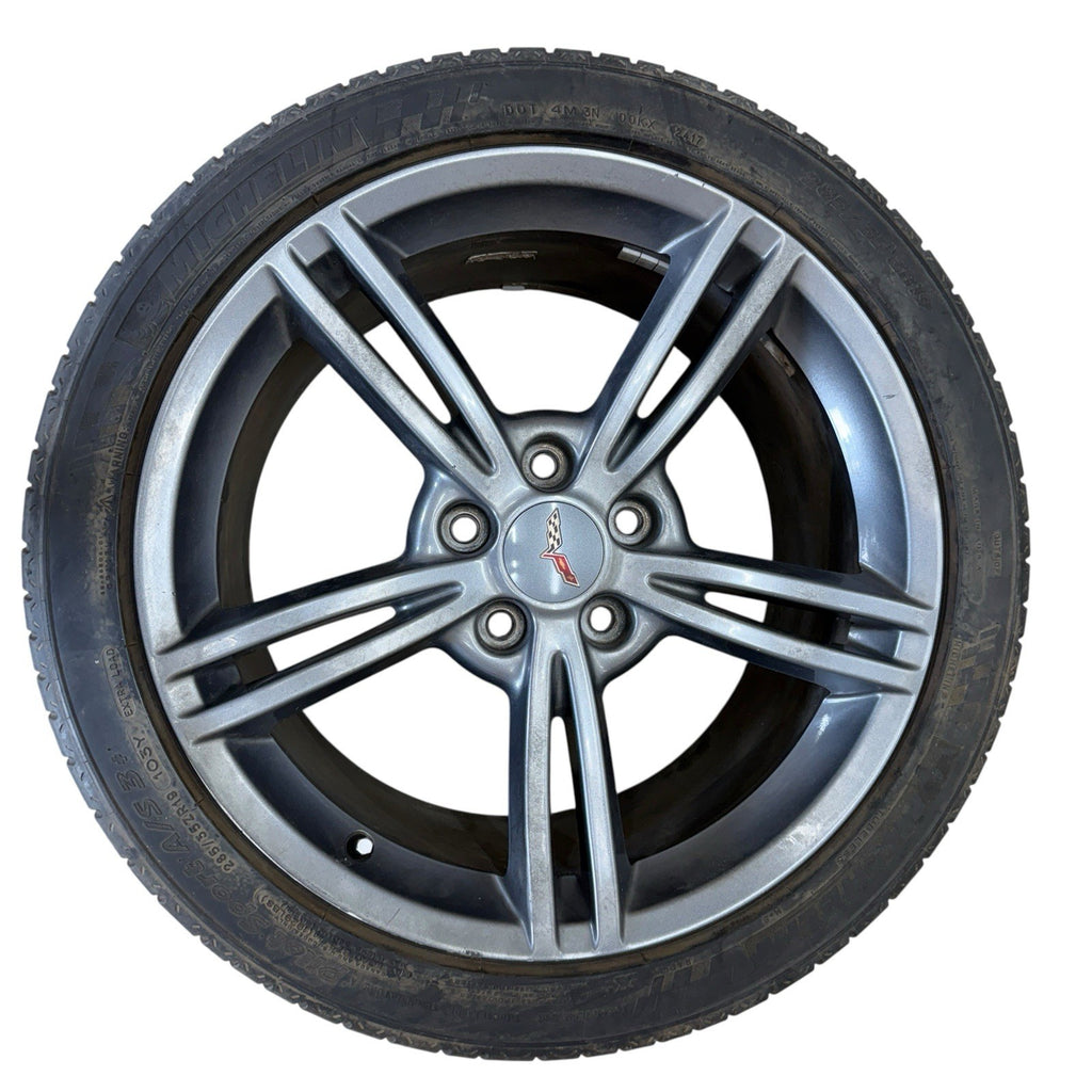 2008-2010 Corvette C6 Rear Wheel 19x10 OEM 9596784 Silver 5 Spoke