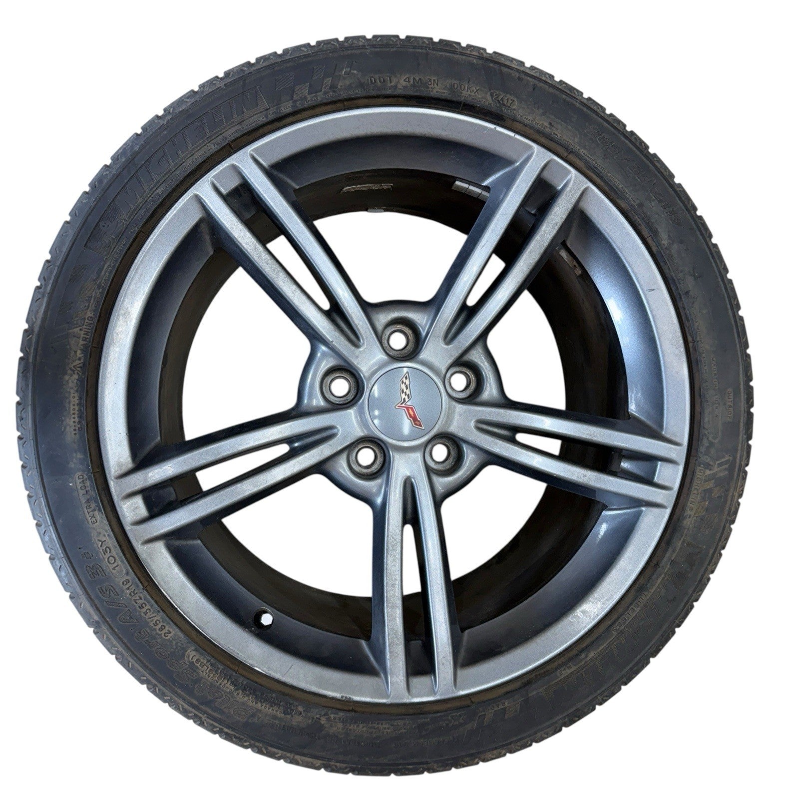 2008-2010 Corvette C6 Rear Wheel 19x10 OEM 9596784 Silver 5 Spoke