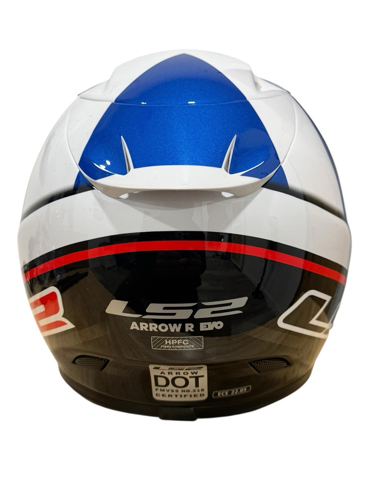 LS2 Arrow Evo McPhee Blue/White Full Face Street Helmet Adult Size 2XL