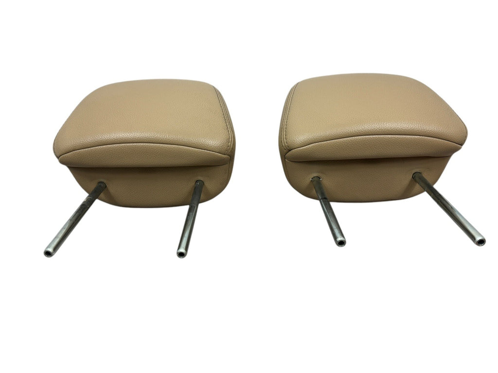 2009–14 Nissan Maxima Front Headrest Pair – Beige OEM Leather  86400‑9DA6B