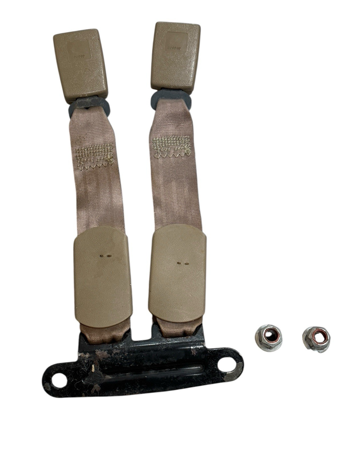 1995-1998 Obs Chevy GMC C1500 K1500 Extended Cab Rear Seat Belt Buckles Tan Gm