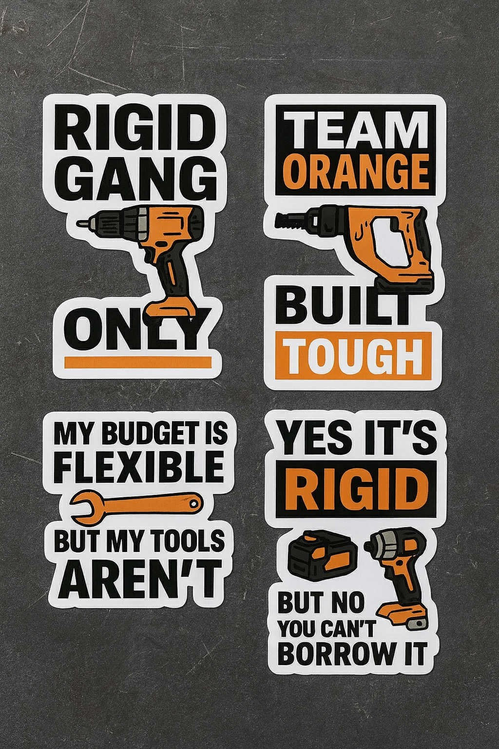 Funny Tradesman Vinyl Stickers – Hard Hat, Toolbox & Cooler Jobsite Decals