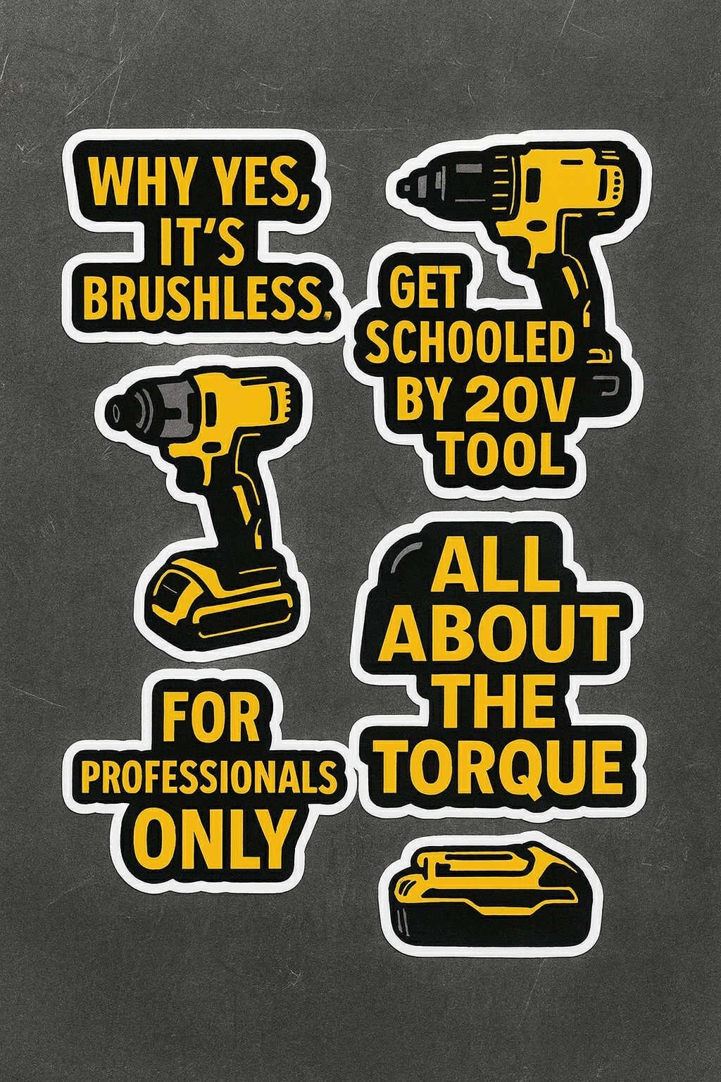 Funny Tradesman Vinyl Stickers – Hard Hat, Toolbox & Cooler Jobsite Decals