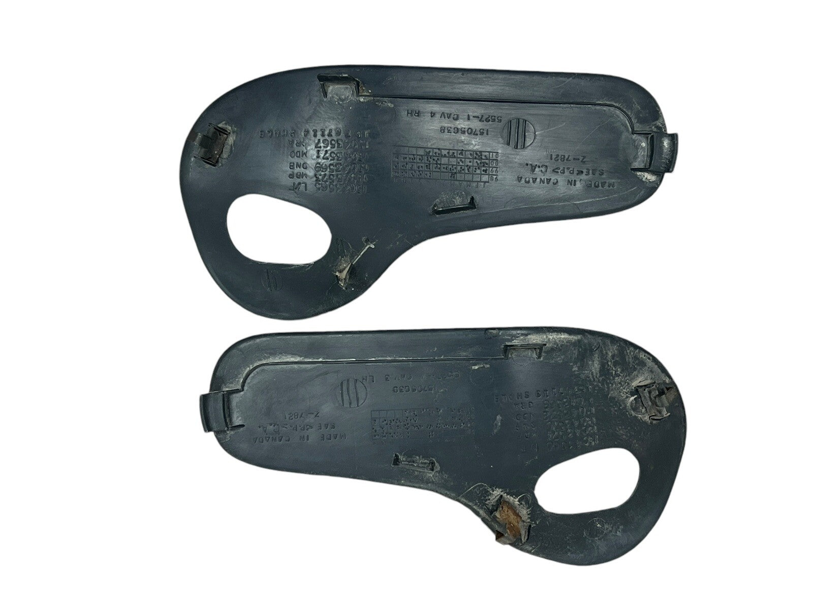 2000–2002 Chevy GMC Front Door Panel Handle Trim Graphite OEM Pair