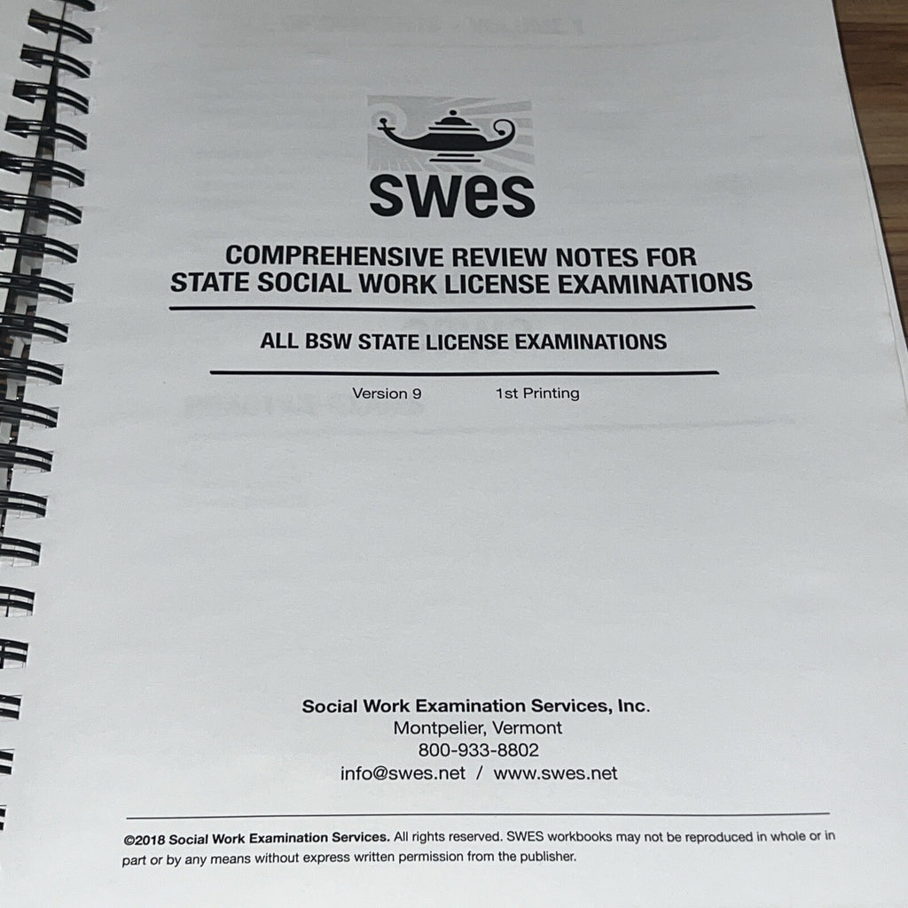 Swes Bachelor Level Practice For ASWB Social Work License Exams