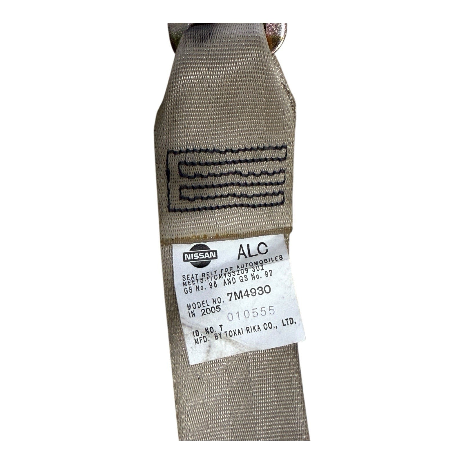 2005-2007 Infiniti G35 Coupe Rear Driver Side Seat Belt Retractor Beige OEM