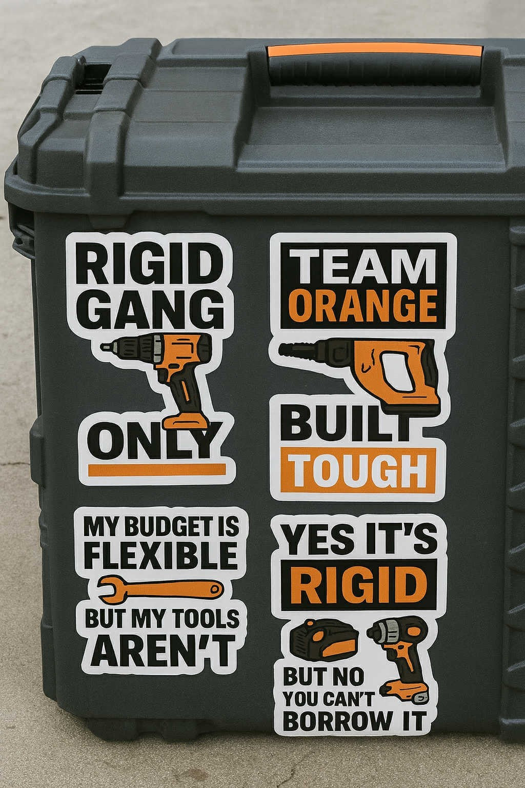 Funny Tradesman Vinyl Stickers – Hard Hat, Toolbox & Cooler Jobsite Decals