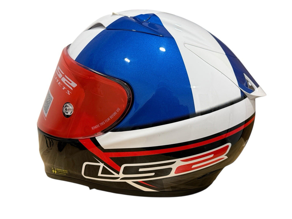 LS2 Arrow Evo McPhee Blue/White Full Face Street Helmet Adult Size 2XL