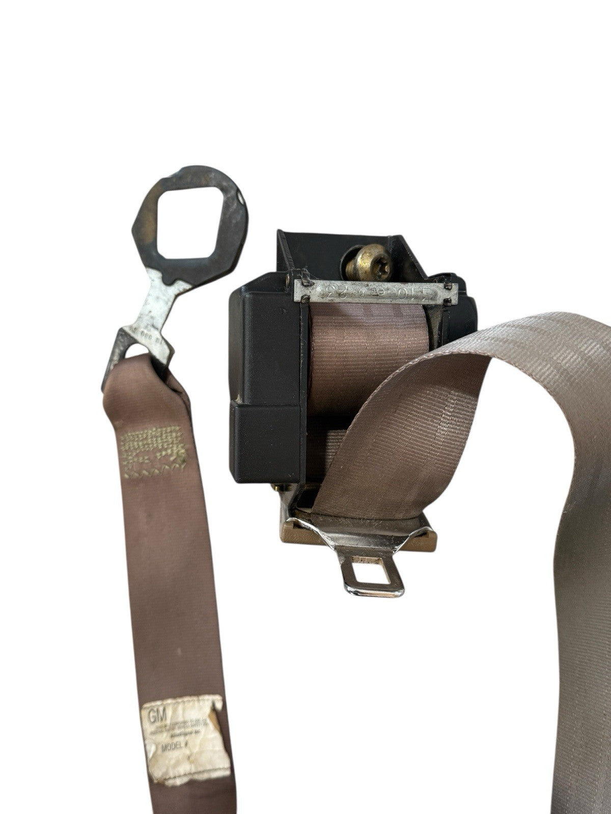 1995-1998 Chevy GMC Silverado Sierra Ext Cab Rear RH Seat Belt Tan