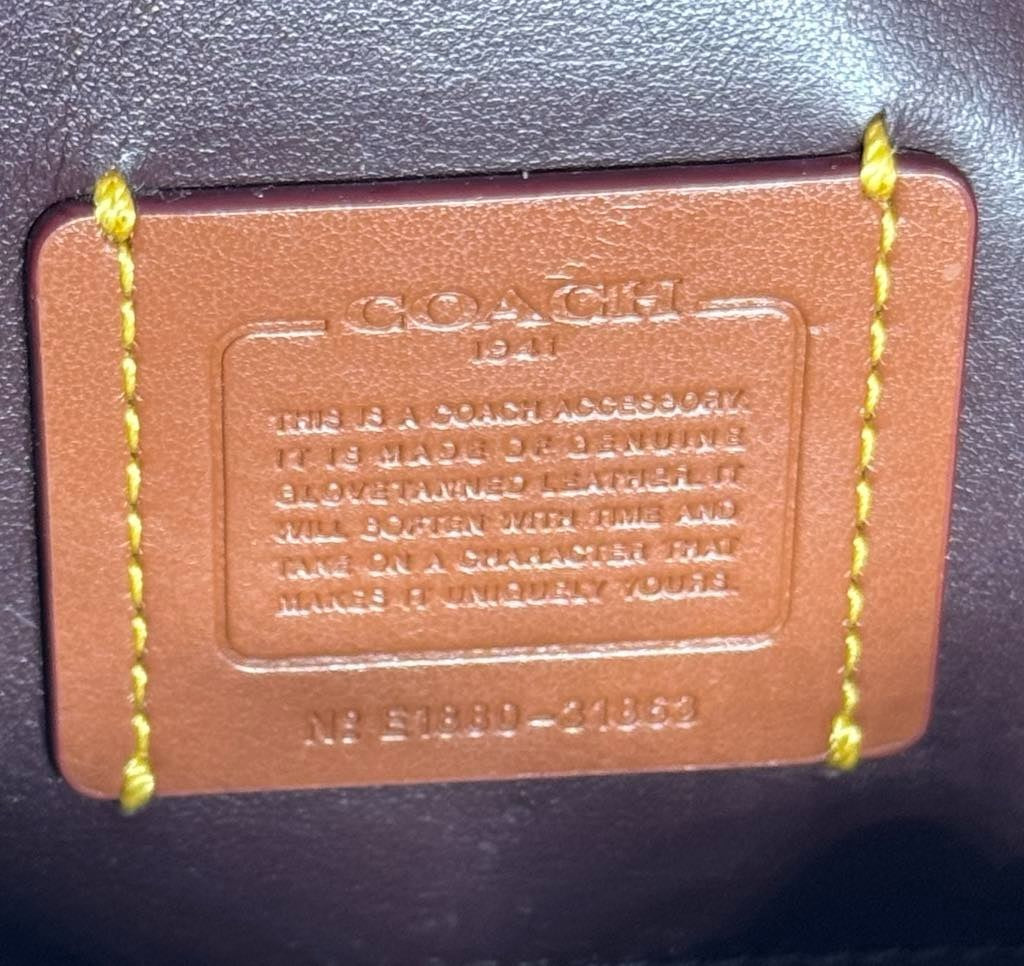 Coach Callie 1941 Crossbody Clutch Wallet Bag  Leather Chain Purse E1880-3186