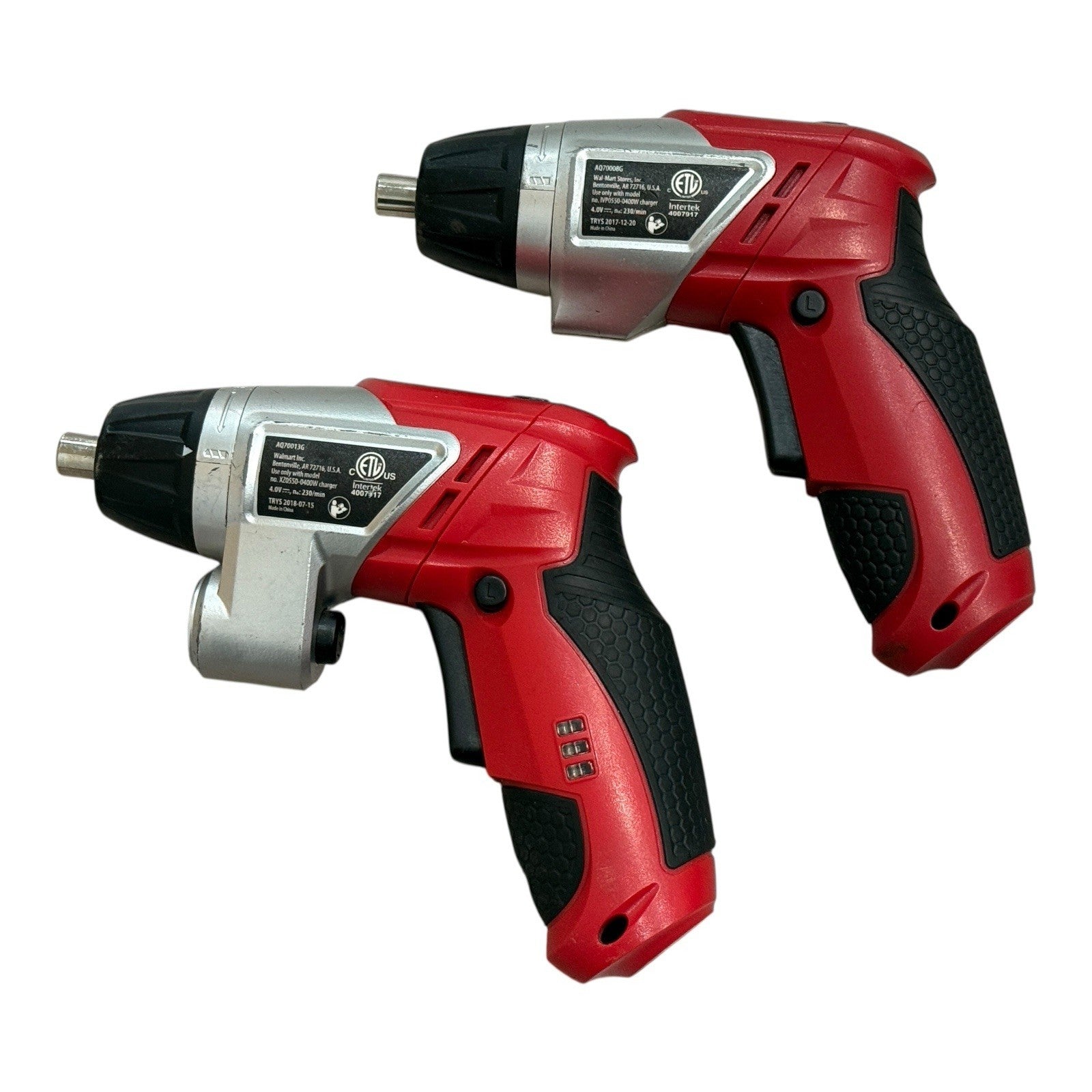 Hyper Tough 4V Cordless Screwdrivers Set w/ LED Light – Model 241-041-936