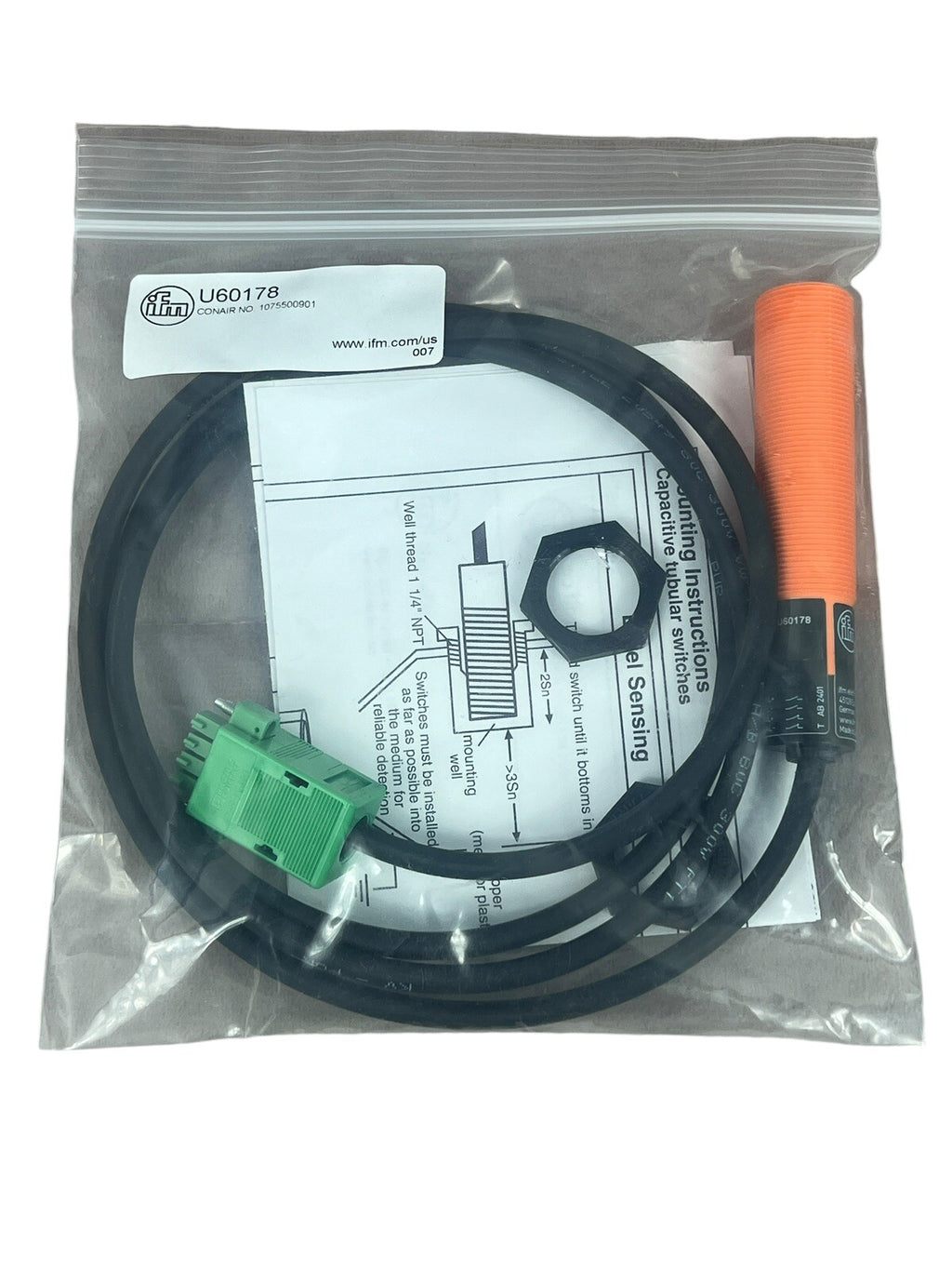IFM U60178 Conair 1075500901 Inductive Proximity Switch Sensor Kit OEM
