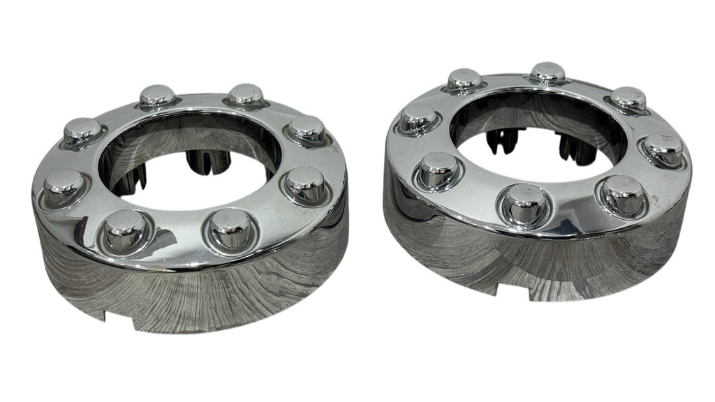 (2) 2005-2018 Ford F-250 F-350 open center wheel hub cap (CHROME) 5C34-1A096-LE