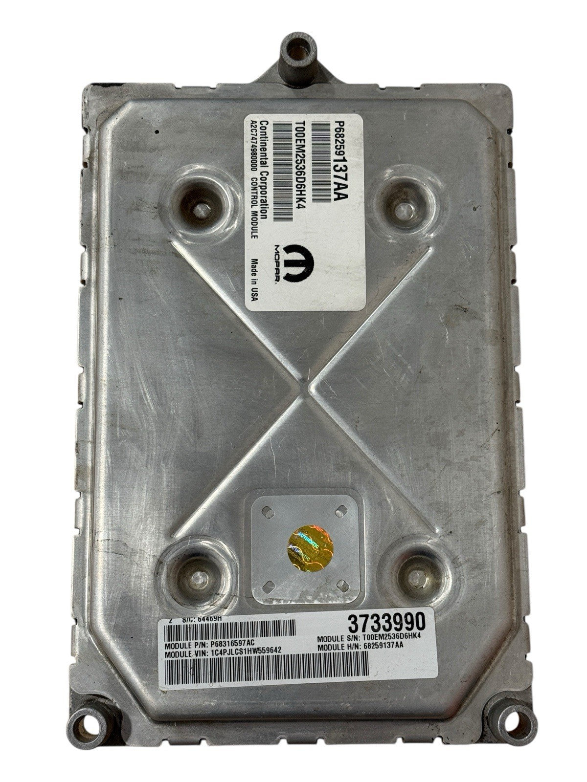 2016-2018 Jeep Cherokee 3.2l Engine Control Module ECM P68316597ac OEM