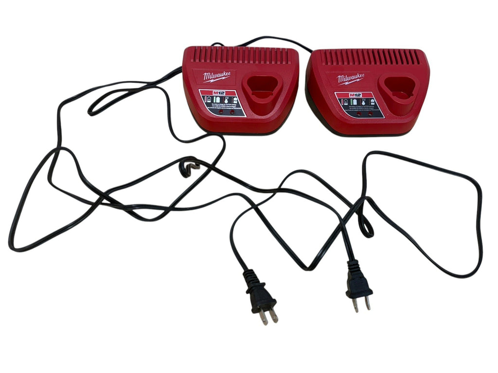 Milwaukee M12 Battery Charger 2-pack 48-59-2401 12v 3.0a OEM Genuine Tested