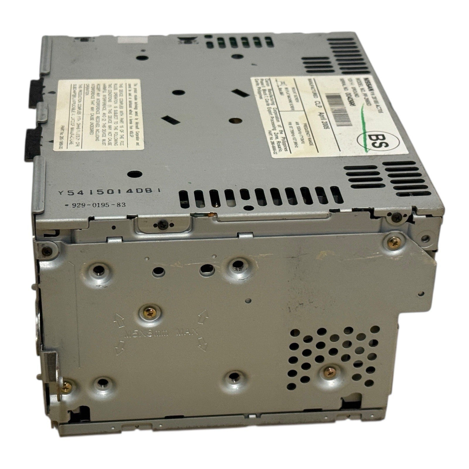 OEM Nissan/Infiniti Radio 28185-AC705 CD Deck g35 04-06 Bose PP-2665D